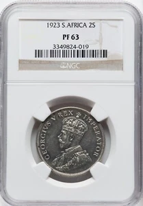 South  Africa - 1923 George V Proof Florin - NGC PF63 - RARE ONLY 1,402 MINTED - Picture 1 of 2