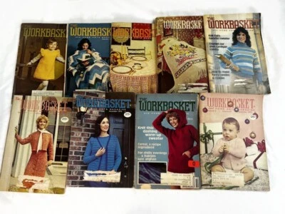 Vintage The Workbasket magazine lot of 9 from the 70s Needlecraft - Image 1 of 4