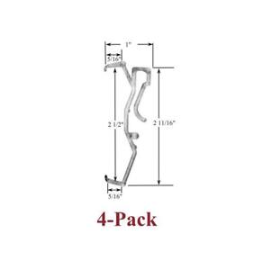 2 1/2" Single Slat VALANCE CLIP for Horizontal Faux WOOD or MINI BLINDS (4-Pack)