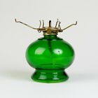 RARE* Vintage Forest Green Anchor Hocking Style OIL LAMP Base--Antique