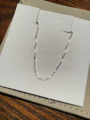 "Cadena caja plata 18"" nueva" Foto 1 de 2