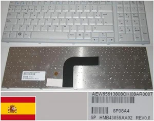 Keyboard Qwerty Spanish LG R700 Series 6P08A4 AEW656138OK HMB4305SAA02 White - Picture 1 of 1
