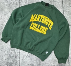 Mary Grove Mustangs College Detroit Michigan Vintage Crewneck Sweatshirt 2XL/3XL - Picture 1 of 9