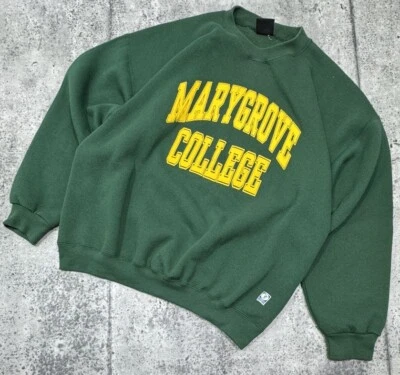 Mary Grove Mustangs колледжа Детройт Мичиган винтажный Crewneck толстовка 2XL/3XL - Изображение 1 из 4