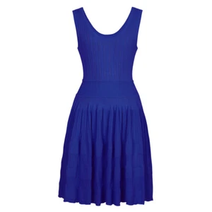 Womens Knitwear Sleeveless Knitted Swing Short Tank Dress Pullover U Neck Casual - Picture 1 of 33