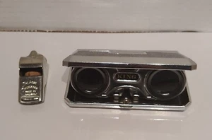 Vintage Lot - King Sport Glass Binoculars Japan & Acme Thunderer Whistle England - Picture 1 of 7