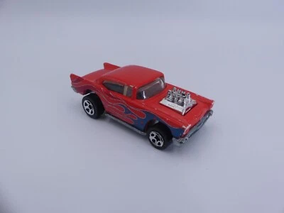 Chevy Fire Orange & Blue Flames 1957 Hot Wheels 1978 Mattel raro vintage 1/64 Foto 1 de 4