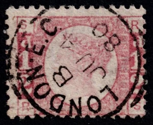 1870 1/2d Rosa-Rosso SG 48 Targa 12 RS Superba Usata Londra CD 4 Giugno 1880 - Foto 1 di 1