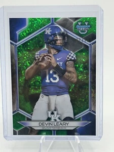 2023 Bowman U Best Football Devin Leary Green Mini Diamond Refractor #07/99 - Picture 1 of 2