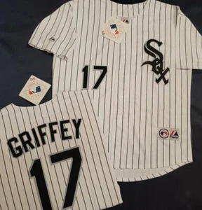 1630 Mens Majestic Chicago White Sox KEN GRIFFEY JR Baseball Jersey White P/S - Picture 1 of 1