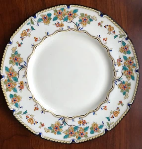 Rare Royal Doulton Scalloped Rope Edge Floral Bone China Plate RA444 1901-1922 - Picture 1 of 7