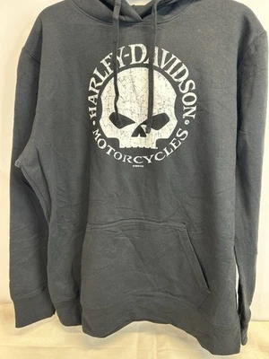 Sudadera con capucha negra con logotipo de calavera Harley Davidson para mujer talla XL nueva con etiquetas Foto 1 de 4