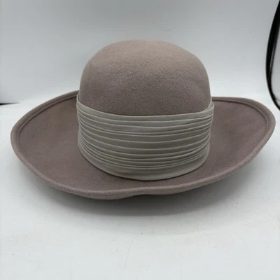 Bollman Co Hat Womens Plum Purple Doeskin Felt Ladies 100% Wool Vintage - Image 1 of 4