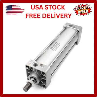 CHLED Baomain SC 63X200 Pneumatic Cylinder, 2-1/2" Bore, 8" Stroke, 3/8" PT, Dual Acti