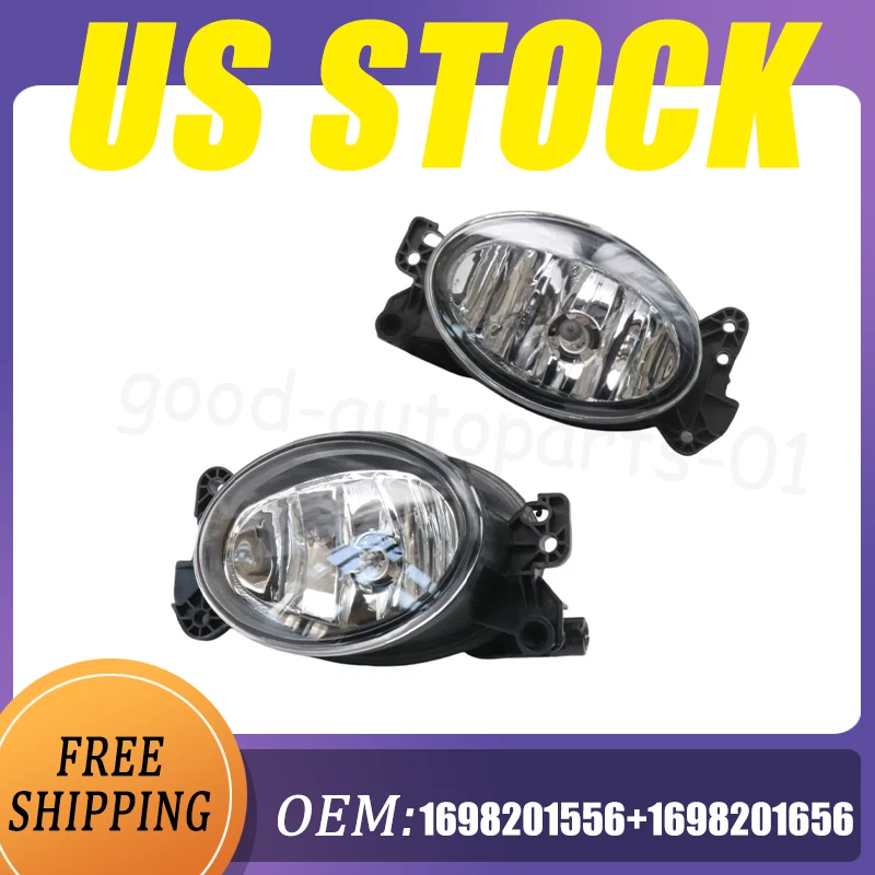 NEW 1698201556/1656 L+R Pair Bumper Fog Lights Driving Lamps For MERCEDES-BENZ  - Изображение 1 из 4