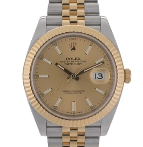 Rolex Datejust 41mm Champagne 126333 Solid 18k Gold Jubilee Band Watch + B&P - Bild 1 von 13