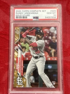 2020 Topps Gold Stars Randy Arozarena #229 Complete Set PSA 10 Gem Mint RC - Picture 1 of 5