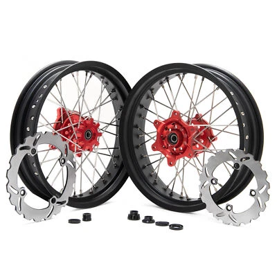 1993-2024 XR650L For Honda 17"x3.5/4.25 Supermoto Wheel Rims Rotors Set XR 650 L - Image 1 of 4