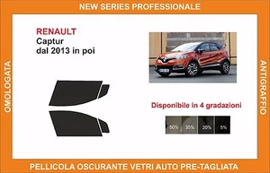 pellicola oscurante vetri renault captur dal 2013-2018 kit anteriore - Imagen 1 de 1