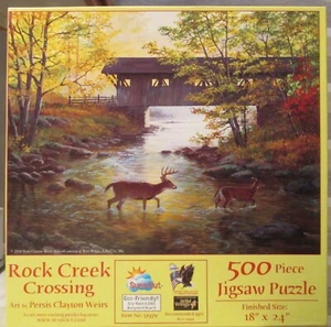 ROCK CREEK CROSSING BY PERSIS CLAYTON WEIRS - Complete - SUNSOUT PUZZLE - Picture 1 of 2