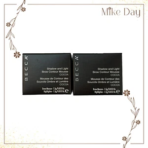 BECCA Shadow & Light Brow Contour Mousse Cocoa Full Size x 2pcs NIB FINAL SALE - Picture 1 of 1