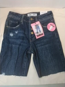 YMI Mädchen Selena Passform Hochhaus Demin Jeans abgeschnittene Shorts ~ Größe 8 Mädchen - Bild 1 von 8