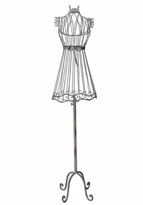 Schneiderpuppe Kleiderständer weiss Metall Büste vintage Schaufensterpuppe Antik - Bild 1 von 7