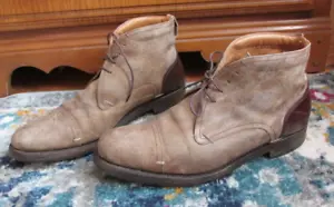 Ron Rider Boot Co Bota Chukka Suela Dianita Desierto Beige Desnastada Talla 10 1/2 - Imagen 1 de 10