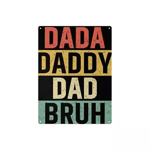 Lustiges Papa Bruh Metall Blechschild 12"x16" Vatertag Geschenk für Papa - Bild 1 von 7