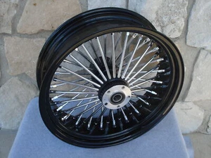 18x5.5" Black Fat Spoke Rear Wheel for 200 Series Frames and Custom Applications - Picture 1 of 5