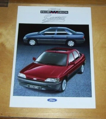 Ford Escort Orion Success 1992 folleto de ventas diciembre 1991 PN179508 EN BELGAFR Foto 1 de 3