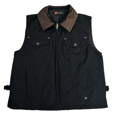 Kakadu Traders Vest Mens Small Black Zip Conceal Carry Australia Hunting C11MV03 - Image 1 of 4
