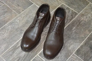 AWESOME Men's Brown Leather Ankle Boots Shoes GOOD MAN BRAND Chukka 12 NEW - Picture 1 of 4