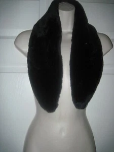 Mujer Invierno Cuello Bufanda Calentador Negro Imitación Piel y Terciopelo Nuevo - Imagen 1 de 7