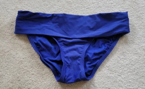 Nuevo con etiquetas Puestas de sol inolvidables bikini con bandas parte inferior de natación azul índigo talla M Hipster $64 - Imagen 1 de 5