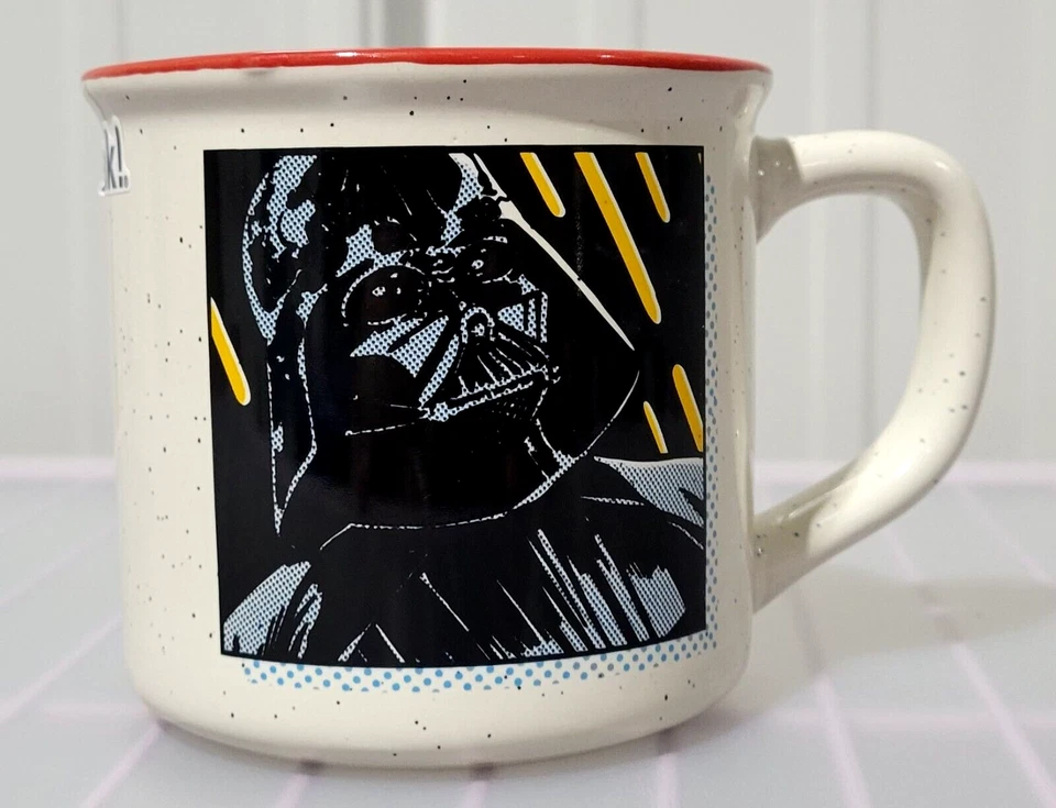 Disney Mickey Mouse 16 oz Stoneware Cream & Speckled Mug Bright Yellow Zak