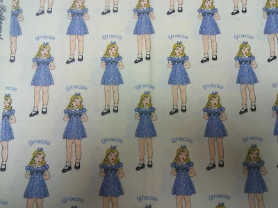 Aunt Gracie Signature II Fabric, Fall 2002 Blue Cotton Dresses, Judie Rothermel - Image 1 of 3