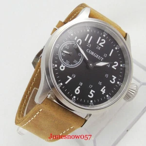 CORGEUT Mechanical Hand Winding Men Wristwatch 6497 Movement 43mm Brushed Case - Picture 1 of 5