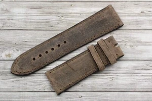 Cinturino MADE ITALY PROMOZIONE Cuoio Vintage ANSA 22MM Nuovo Marrone Fibbia - Picture 1 of 3