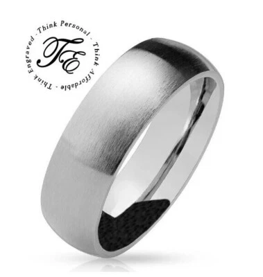 Anillo de promesa de plata para hombre - Anillo de promesa de plata para niños de abeto - Anillo de promesa para él Foto 1 de 4