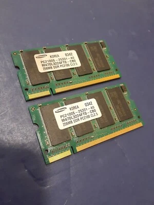 OEM Samsung 512MB (2X256MB) PC2100S-25331-A0 DDR Laptop Memory - Image 1 of 2