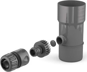 BRYZA® Dachrinnenablauf Für Regentonne DN Ø 90Mm Graphit Regenwasser Regenfass F - Bild 1 von 12