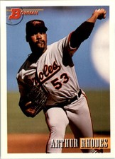 1993 Bowman Baltimore Orioles Baseball Card #169 Arthur Rhodes