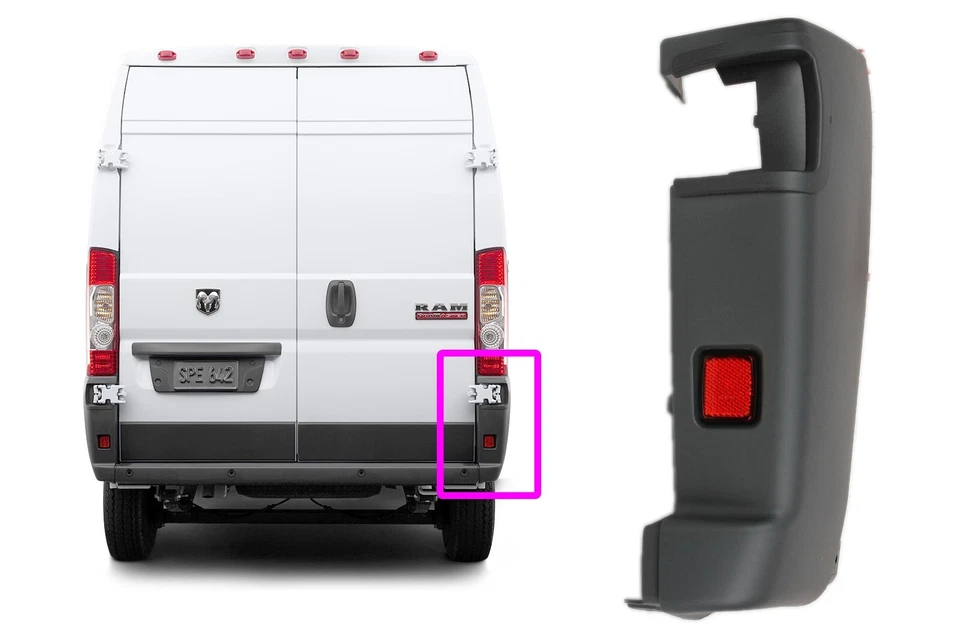 AJUSTE DE CUBIERTA DE PARACHOQUES TRASERO DERECHO PASAJERO DODGE RAM PROMASTER 2014-2018 Foto 1 de 1