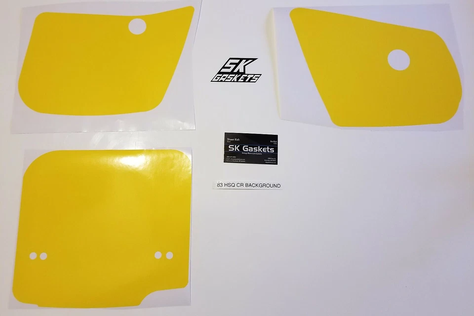 83 1983 Husqvarna CR XC 125 250 500 matrícula fondo calcomanía pegatina Foto 1 de 1