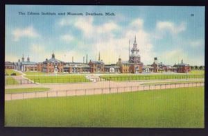 MICHIGAN MI Dearborn Edison Institute Museum Linen postcard - Picture 1 of 2