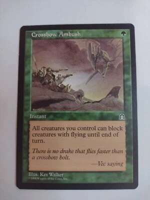 MTG Magic The Gathering Card Crossbow Ambush Instant Green Stronghold  - Image 1 of 2