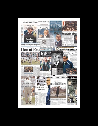 Penn State Nittany Lions and Joe Paterno Tribute matted collage photo Cover