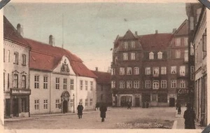 Vintage Postcard Aalborg Gammeltorv Buildings Oldest Square Copenhagen Denmark - Picture 1 of 2