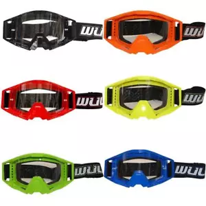 Wulfsport Tech Goggles Motocross MX Helmet Glasses Motorcross Off Road Plain - Picture 1 of 8